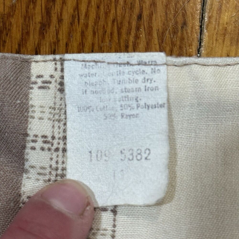 Cropped Waistcoat‎ Vest Womens Size 11 Tan Excellent Button Front Tie Back - Picture 6 of 6